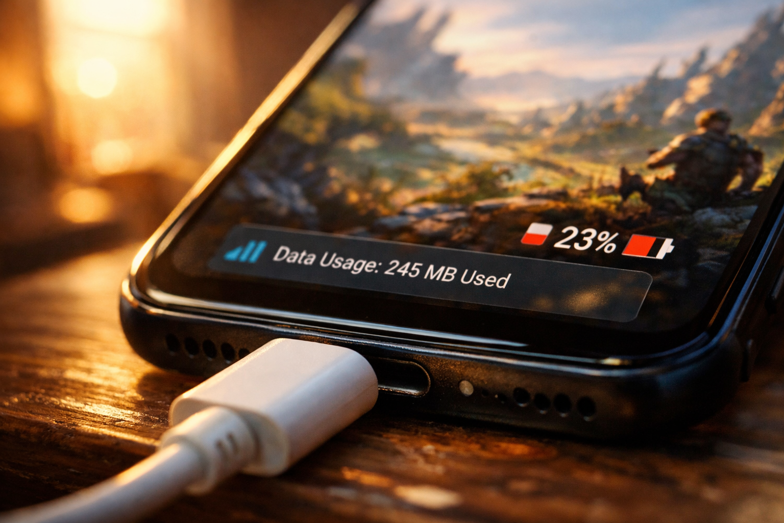 Mobil oyunlarda pil ve veri tuketimi karsilastirmasi